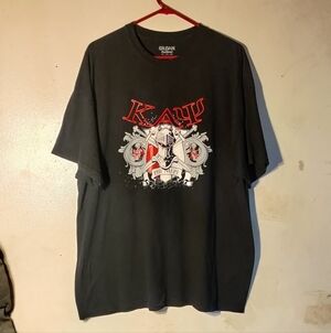 Kappa Alpha PSI LOGO Gildan Men's Black Tee with Red and White Graphic